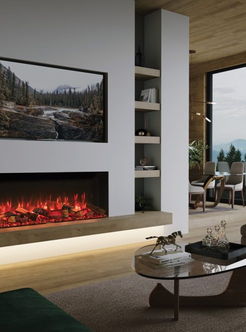 Regency Onyx electric fireplace at Malm Fireplace Center.